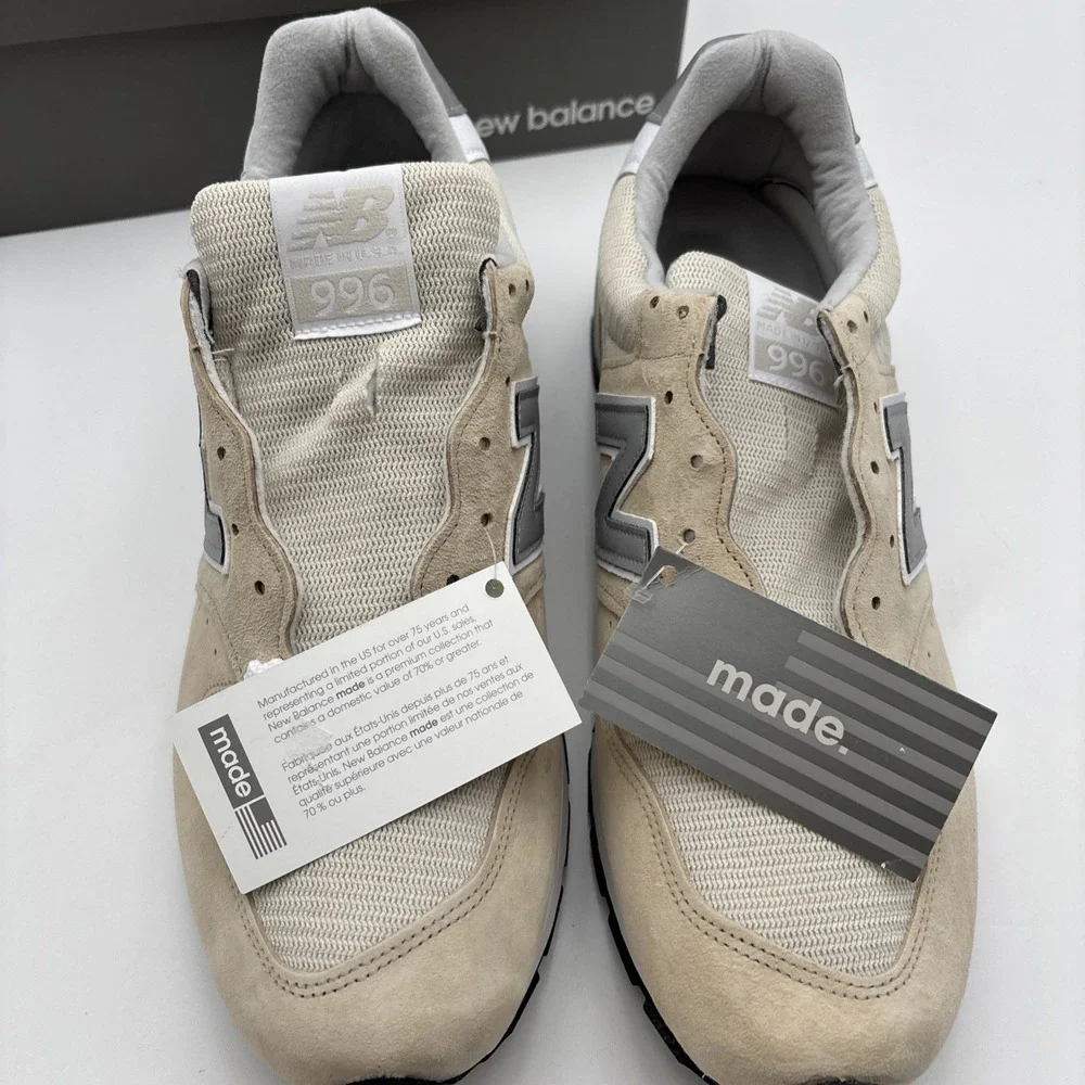 New Balance 996 Men 12 Shoes Made in USA Tan Beige Sneakers M996CRC NEW With BOX